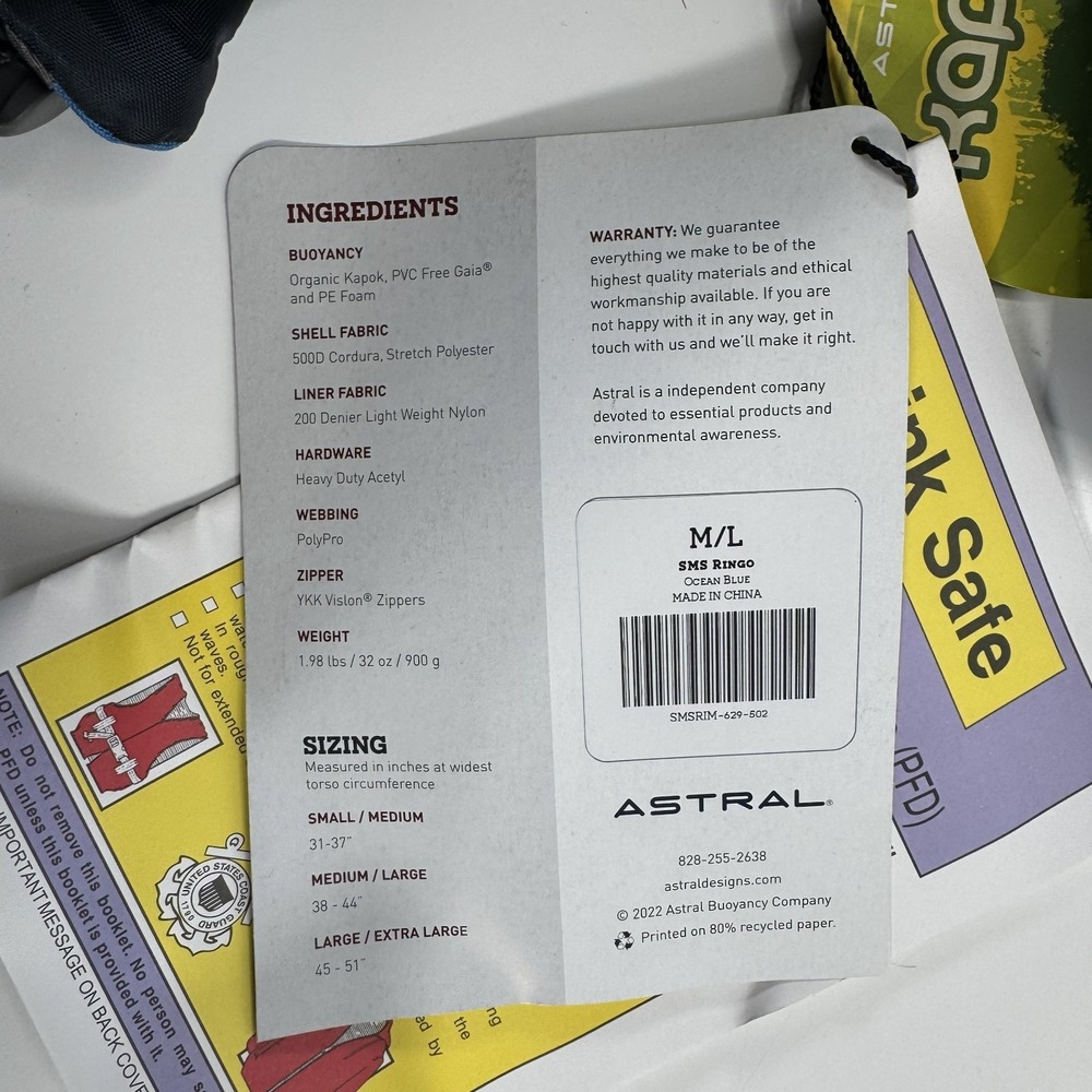 ASTRAL Ringo Jacket Personal Flotation Device Ves… - image 7